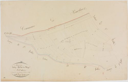 Annoire, section E, le Village, feuille 6.géomètre : Olivier Jean-Louis