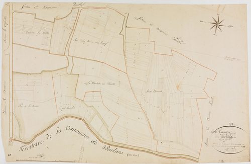 Annoire, section E, le Village, feuille 1.géomètre : Chaunet François fils