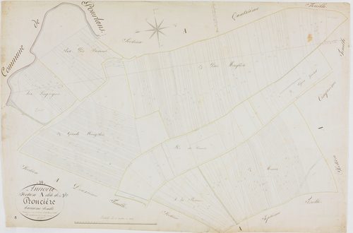 Annoire, section A, la Roncière, feuille 3.géomètre : Vermot Auguste