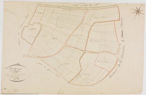 Annoire, section E, le Village, feuille 3.géomètre : Chaunet François fils