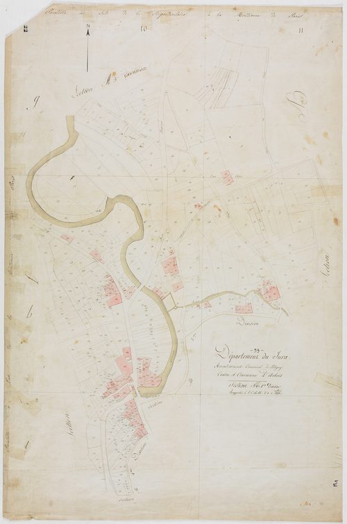 Arbois, section M, feuille 1. [1810] géomètre : [Perrard et/ou Tabey]
