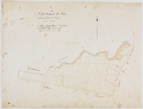 Arbois, section K, feuille 2. [1810] géomètre : [Perrard et/ou Tabey]