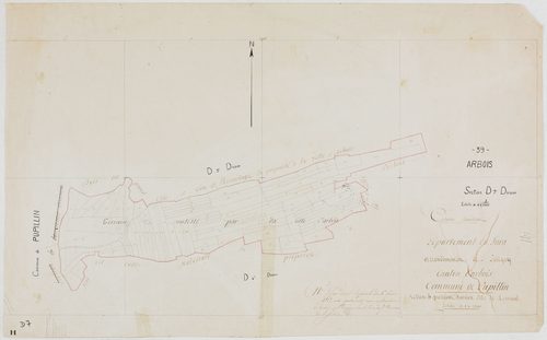 Arbois, section D, feuille 7. [1810] géomètre : [Tabey et/ou Perrard]