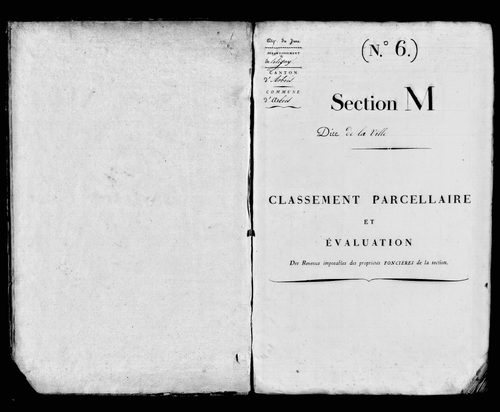 Etat de sections.