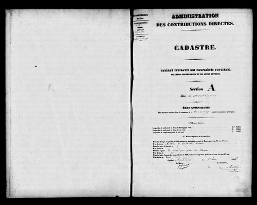 Etat de sections.