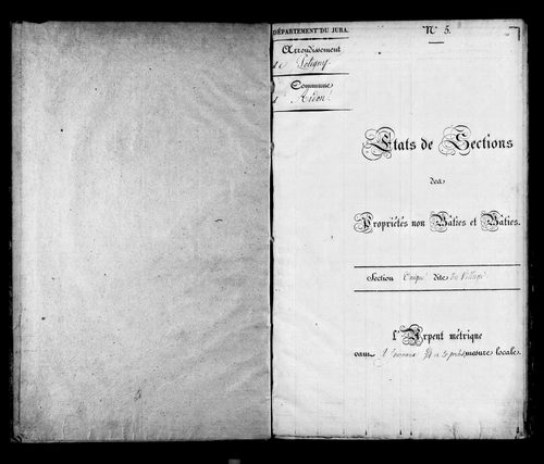 Etat de sections.