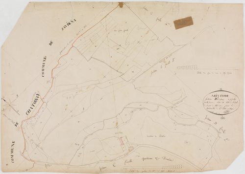 Arinthod, section D, les Paluay, feuille 5.géomètre : Billet