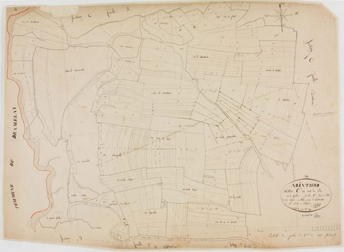 Arinthod, section C, sous la Ville, feuille 1.géomètre : Billet