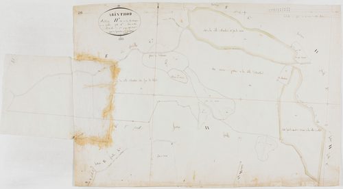 Arinthod, section H, la Montagne, feuille 4.géomètre : Billet