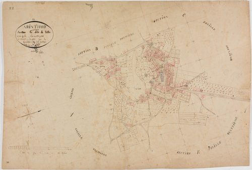 Arinthod, section G, la Ville, feuille unique.géomètre : Billet