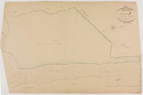 Aromas, section D, les Jardis, feuille 2.géomètre : Sauldubois