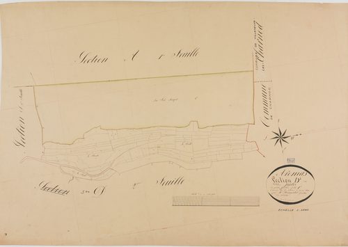 Aromas, section D, les Jardis, feuille 1.géomètre : Renardet