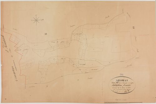 Aromas, section H, Marsonna, feuille 4.géomètre : Singey