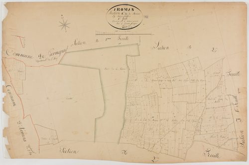 Aromas, section K, Marcia, feuille 1.géomètre : Bénier Sre