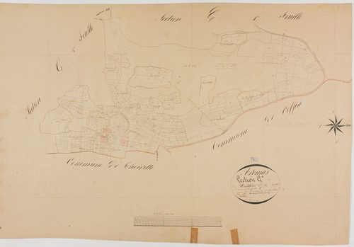 Aromas, section G, Montdidier et la Brue, feuille 4.géomètre : Renardet