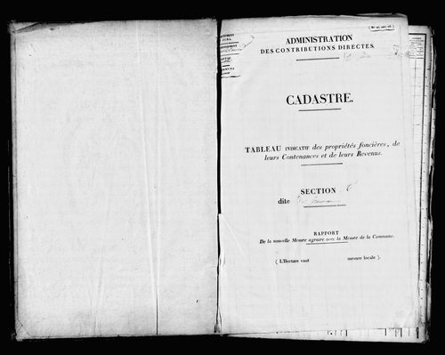 Etat de sections.