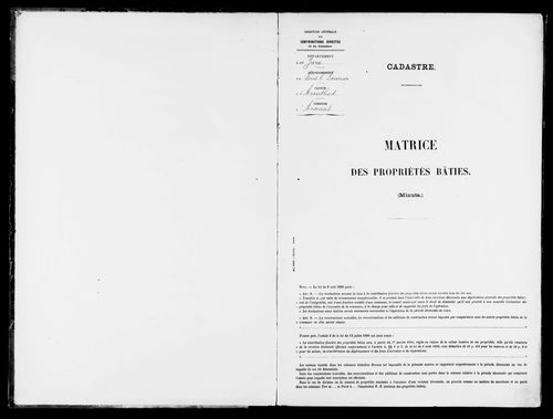 Matrice des propriétés bâties.