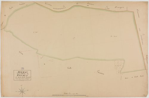 Aromas, section A, le Groumeau, feuille 2.géomètre : Grenier