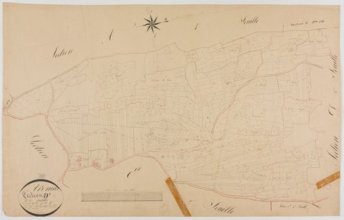 Aromas, section D, les Jardis, feuille 4.géomètre : Renardet