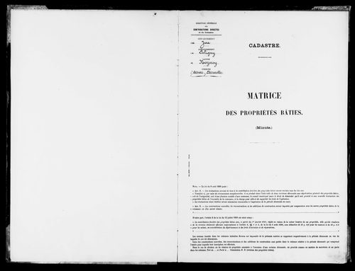 Matrice des propriétés bâties.