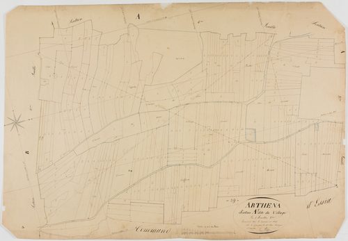 Arthenas, section A, le Village, feuille 5.géomètre : Singey