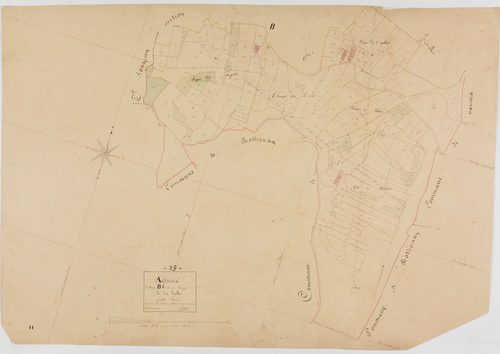 Arthenas, section B, les Rippes, feuille 6.géomètre : A. Grillot