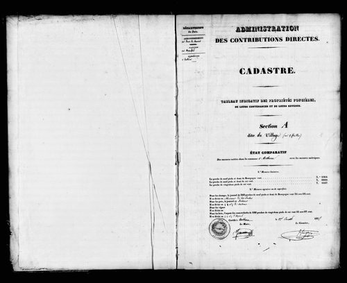Etat de sections.