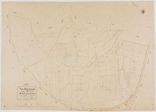 Audelange, section B, le Châtaignier, feuille 3.géomètre : Guyon