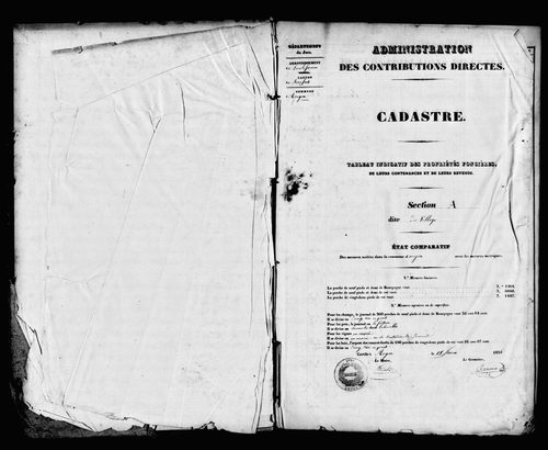 Etat de sections.