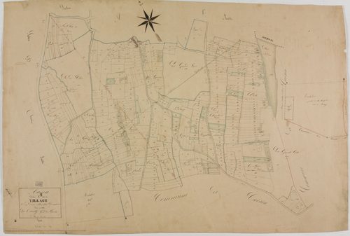 Augea, section A, le Village, feuille 2.géomètre : Epailly