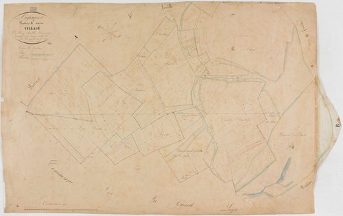 Augerans, section A, le Village, feuille 5.géomètre : Lamare