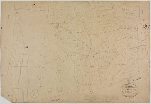 Augisey, section D, l'Eglise, feuille 2.géomètre : Rosset
