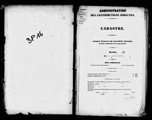 Etat de sections.