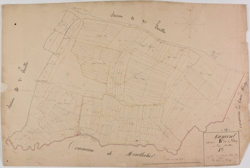 Aumont, section B, le Village, feuille 1.