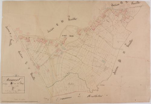 Aumont, section B, le Village, feuille 2.