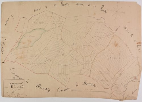 Aumont, section E, le Sud, feuille 1.