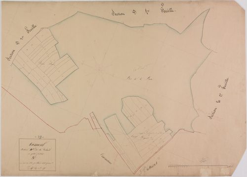 Aumont, section D, le Couchant, feuille 3.