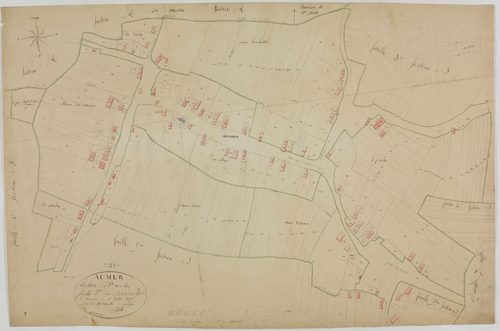 Aumur, section B, le Village, feuille 2.géomètre : Billet
