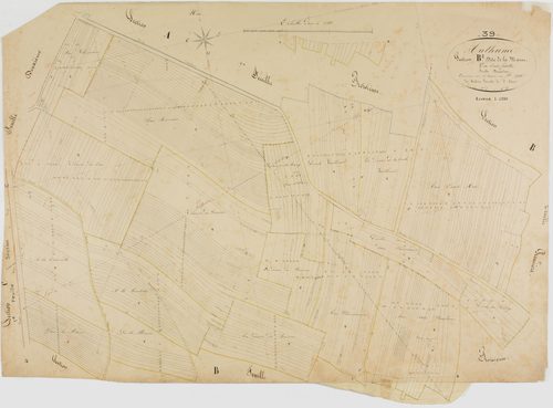 Authume, section B, la Marne, feuille 2.géomètre : Mathieu