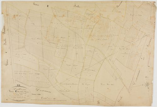Authume, section B, la Marne, feuille 3.géomètre : Mathieu