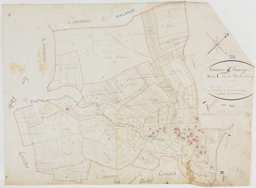 Auxange, section C, Berthoulange, feuille unique.géomètre : Petite