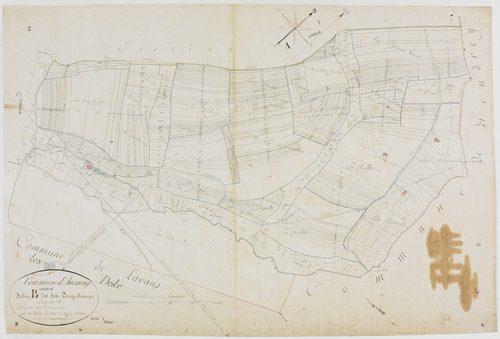Auxange, section B, les Longs Champs, feuille unique.géomètre : Petite