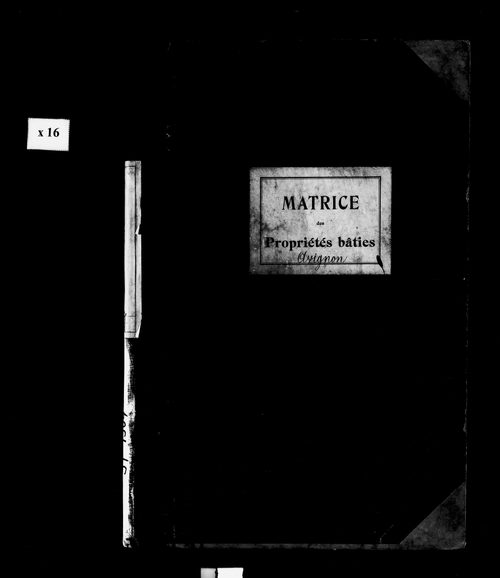 Matrice des propriétés bâties.