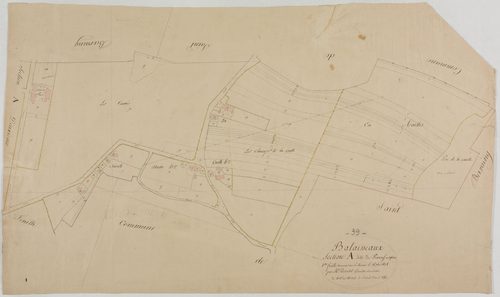 Balaiseaux, section A, Praneuf, feuille 1.géomètre : Deniset