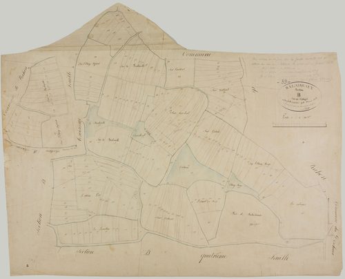 Balaiseaux, section B, le Village, feuille 5.géomètre : Deniset