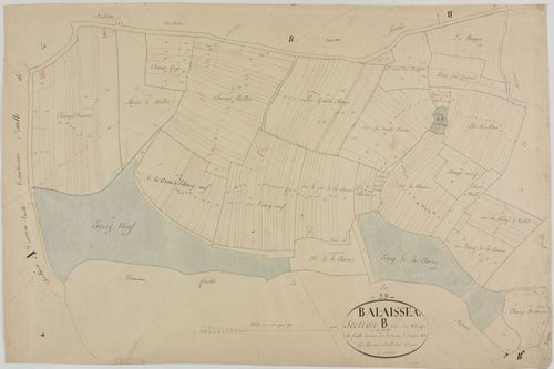 Balaiseaux, section B, le Village, feuille 1.géomètre : Sauldubois