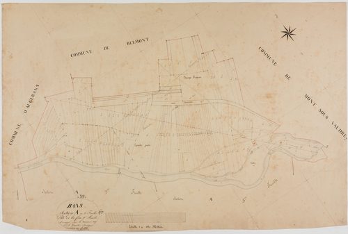 Bans, section A, la Fin, feuille 1.géomètre : Rosset