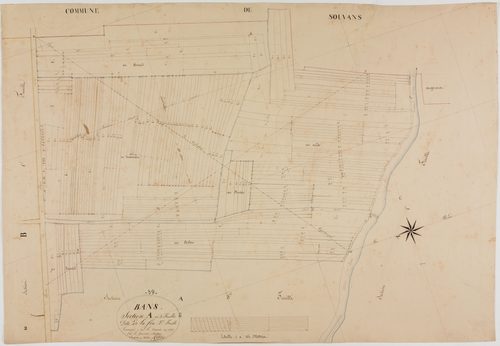 Bans, section A, la Fin, feuille 2.géomètre : Rosset