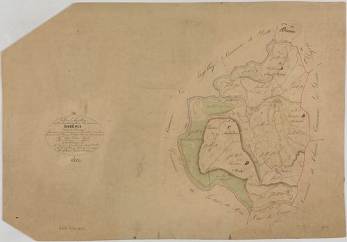 Barésia-sur-l'Ain, tableau d'assemblage.géomètre : Rosset