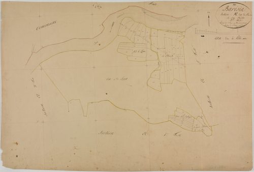 Barésia-sur-l'Ain, section A, Saint-Martin, feuille 2.géomètre : Rosset